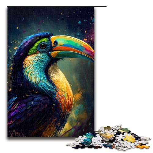 1000-teiliges Puzzle für Erwachsene, Tier-Tukan-Vogel-Puzzle für Lernspiele, Herausforderungsspielzeug, tolle Geschenke für Weihnachten, 50 x 75 cm 1000-teiliges Puzzle für Erwachsene, Tier-Tukan-Vogel-Puzzle für Lernspiele, Herausforderungsspielzeug, tolle Geschenke für Weihnachten, 50 x 75 cm von WGLINGX