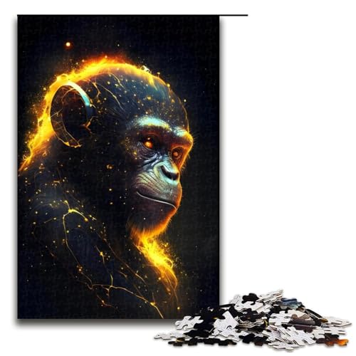 1000-teiliges Puzzle für Erwachsene, Tieraffe, Lernspielzeug, lustiges Puzzle, 50 x 75 cm 1000-teiliges Puzzle für Erwachsene, Tieraffe, Lernspielzeug, lustiges Puzzle, 50 x 75 cm von WGLINGX