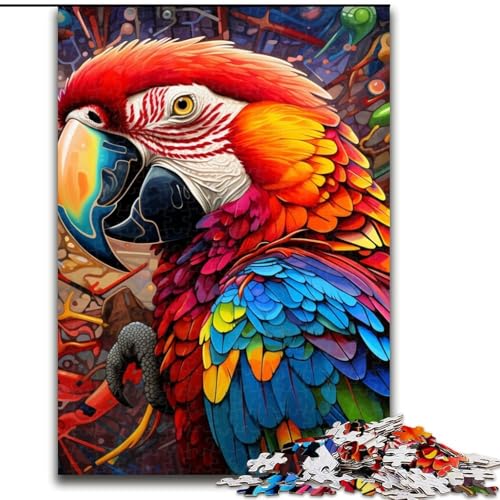 1000-teiliges Puzzle für Erwachsene, Tiere, Vögel, Papageien, Puzzle 1000 Teile für Erwachsene, anspruchsvolles Denkspiel für Teenager, Spaß für den Spieleabend mit der Familie (Größe 26x38cm) von WGLINGX