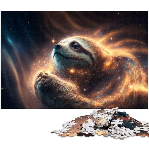 1000-teiliges Puzzle für Erwachsene, Tierfaultier, Spielzeug, Lernspiele, Stressabbau, Analyse und Logik (Größe 50 x 75 cm) von WGLINGX