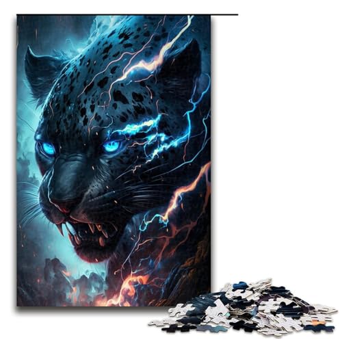 1000-teiliges Puzzle für Erwachsene, Tierleopard, Lernspielzeug, lustiges Puzzle, 50 x 75 cm 1000-teiliges Puzzle für Erwachsene, Tierleopard, Lernspielzeug, lustiges Puzzle, 50 x 75 cm von WGLINGX