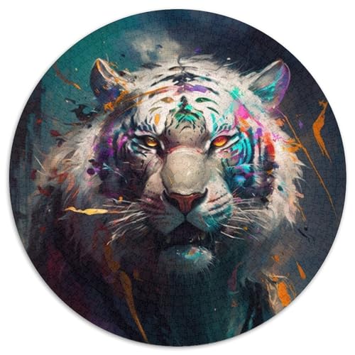 1000-teiliges Puzzle für Erwachsene, Tiger-Malerei, anspruchsvolles Denkspiel für Teenager, unterhaltsames interaktives Spiel für die ganze Familie, 1000 Teile (67,5x67,5cm) von WGLINGX