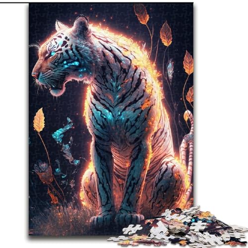 1000-teiliges Puzzle für Erwachsene, Tiger-Puzzle, 1000 Teile für Erwachsene, Lernspielzeug (Größe 26x38cm) von WGLINGX