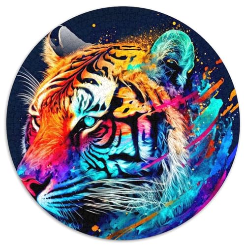 1000-teiliges Puzzle für Erwachsene, Tiger-Puzzle, anspruchsvolles Denkspiel für Teenager, unterhaltsames interaktives Spiel für die ganze Familie, 1000 Teile (67,5x67,5cm) von WGLINGX