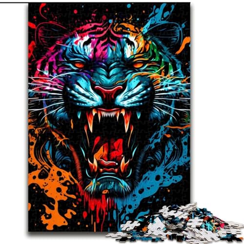 1000-teiliges Puzzle für Erwachsene, Tiger-Puzzles für Erwachsene, 1000 Teile, Lernspielzeug, Größe 26x38cm 1000-teiliges Puzzle für Erwachsene, Tiger-Puzzles für Erwachsene, 1000 Teile, Lernspielzeug, Größe 26x38cm von WGLINGX
