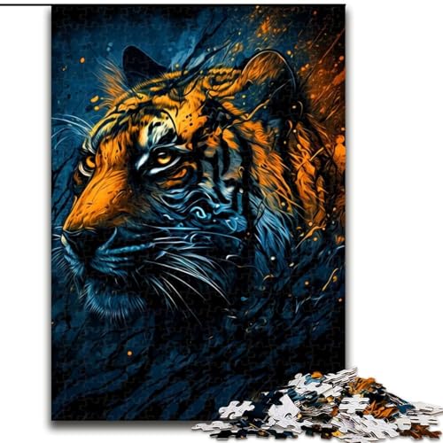 1000-teiliges Puzzle für Erwachsene, Tiger-Puzzles für Erwachsene, 1000 Teile, Lernspielzeug, Größe 26x38cm 1000-teiliges Puzzle für Erwachsene, Tiger-Puzzles für Erwachsene, 1000 Teile, Lernspielzeug, Größe 26x38cm von WGLINGX