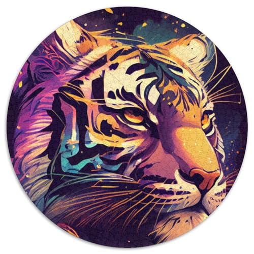 1000-teiliges Puzzle für Erwachsene, Tiger-Tier-Puzzle, anspruchsvolles Denkspiel für Teenager, unterhaltsames interaktives Spiel für die ganze Familie, 1000 Teile (67,5x67,5cm) von WGLINGX