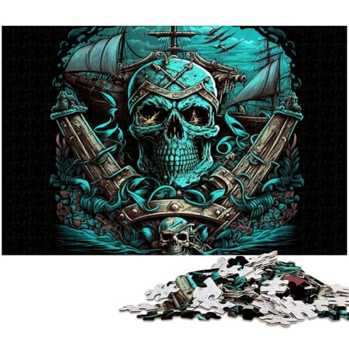 1000-teiliges Puzzle für Erwachsene, Totenkopf-Puzzle, Lernspiele für Zuhause, DIY-Spielzeug, Geburtstagsgeschenk, Geschenke (Größe 38 x 26 cm) von WGLINGX