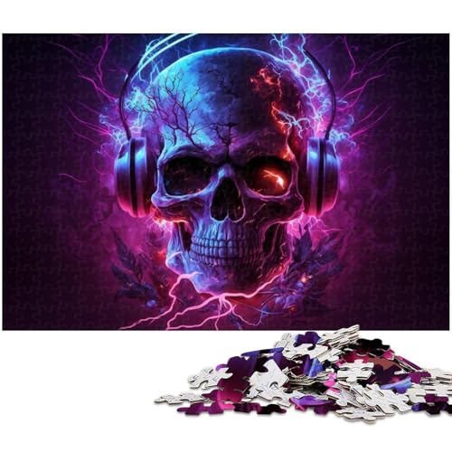 1000-teiliges Puzzle für Erwachsene, Totenkopf-Puzzle – anspruchsvolles Spiel, jedes Teil ist einzigartig – anspruchsvolles, unterhaltsames Spiel für die ganze Familie (Größe 50 x 75 cm) von WGLINGX
