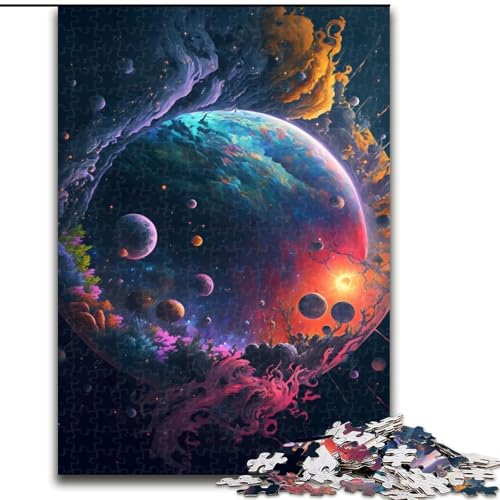 1000-teiliges Puzzle für Erwachsene, Traumgalaxie, Holzpuzzle für Erwachsene, Geschenk zu Weihnachten, Halloween, Muttertag, Neujahr, Ostern (Größe 26x38cm) von WGLINGX