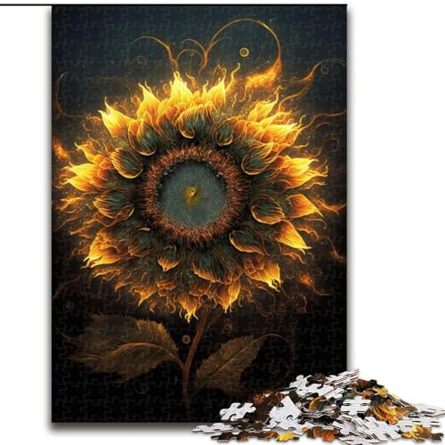 1000-teiliges Puzzle für Erwachsene, Universum, Sonnenblumen-Puzzle für Erwachsene, 1000 Teile, Weihnachten oder Geburtstage, Größe 50x75cm von WGLINGX