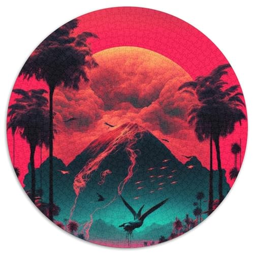 1000-teiliges Puzzle für Erwachsene, Vaporwave-Ästhetik-Puzzles, anspruchsvolles Denkspiel für Teenager, unterhaltsames interaktives Spiel für die ganze Familie, 1000 Teile (67,5x67,5cm) von WGLINGX