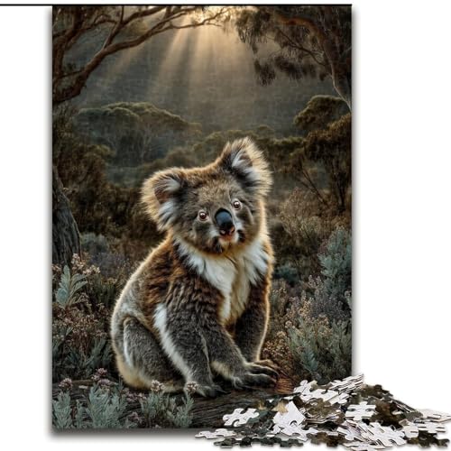 1000-teiliges Puzzle für Erwachsene, Waldkoala, 1000-teiliges Puzzle, Geschenke, unmöglich, pädagogisch wertvoll, Heimdekoration, Spiele und Geschenke (Größe 26x38cm) von WGLINGX