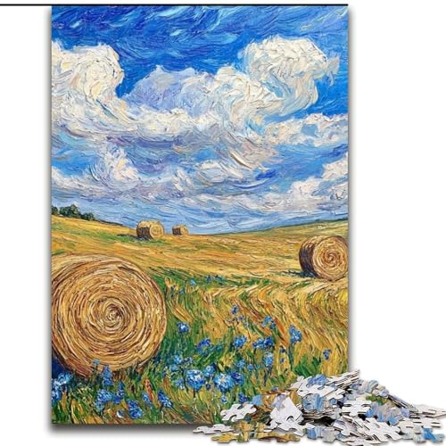 1000-teiliges Puzzle für Erwachsene, Weizenfeld-Puzzles für Erwachsene, DIY-Heimdekoration, Denksportspiel für Teenager (Größe 50x75cm) von WGLINGX
