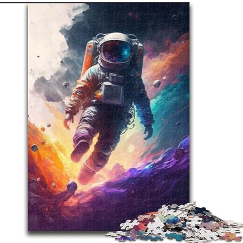 1000-teiliges Puzzle für Erwachsene, Weltraum-Astronaut, Holzpuzzle, lehrreich und unterhaltsam, Indoor-Spiel für die Heimdekoration (Größe 38x26cm) von WGLINGX