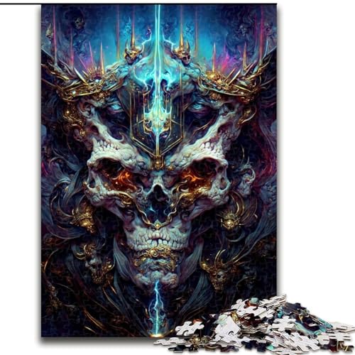 1000-teiliges Puzzle für Erwachsene, Weltraum-Nekromant, Holzpuzzle für Erwachsene, Familieninteraktion und lustiges Geschenk, lebendiges abstraktes Design (Größe 50x75cm) von WGLINGX