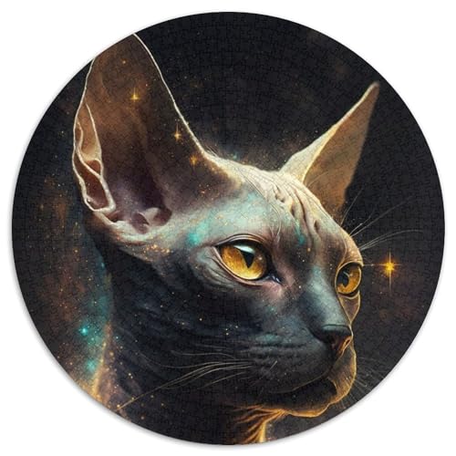 1000-teiliges Puzzle für Erwachsene, Weltraumkatze, anspruchsvolles Denkspiel für Teenager, unterhaltsames interaktives Spiel für die ganze Familie, 1000 Teile (67,5x67,5cm) von WGLINGX