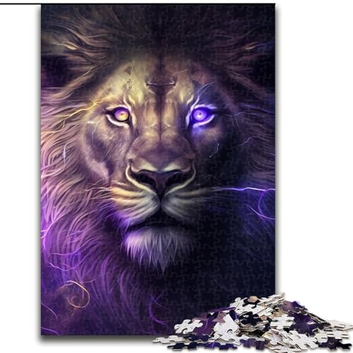 1000-teiliges Puzzle für Erwachsene, Weltraumlöwe, Karton-Puzzle, lehrreich und unterhaltsam, Indoor-Spiel für die Inneneinrichtung (Größe 26x38cm) von WGLINGX