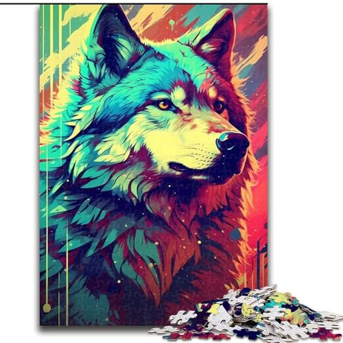 1000-teiliges Puzzle für Erwachsene, Wolf, Cooles Holzpuzzle, Spaß für die ganze Familie, Basteln, perfekt für Geburtstage, Feiertage, Größe 50x75cm 1000-teiliges Puzzle für Erwachsene, Wolf, Cooles Holzpuzzle, Spaß für die ganze Familie, Basteln, perfekt für Geburtstage, Feiertage, Größe 50x75cm von WGLINGX