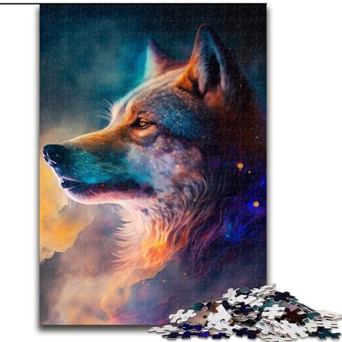 1000-teiliges Puzzle für Erwachsene, Wolfsnebel, Puzzle für Erwachsene, 1000 Teile, Heimdekorationsgeschenk, Denkspiel (Größe 26x38cm) von WGLINGX