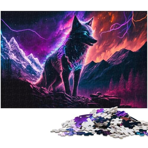 1000-teiliges Puzzle für Erwachsene, Wolfspuzzle als Geschenk (Größe 50 x 75 cm) von WGLINGX
