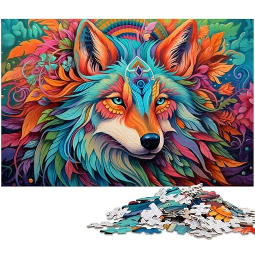 1000-teiliges Puzzle für Erwachsene, Wolfspuzzle als Geschenk (Größe 50 x 75 cm) von WGLINGX