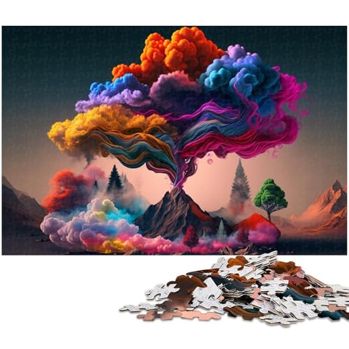 1000-teiliges Puzzle für Erwachsene, Wolkenexplosions-Quizspiel, geeignet als Schreibtischdekoration, Größe 50 x 75 cm von WGLINGX
