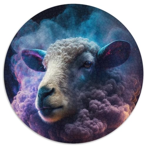 1000-teiliges Puzzle für Erwachsene, Wolkenschaf-Puzzle, anspruchsvolles Denkspiel für Teenager, unterhaltsames interaktives Spiel für die ganze Familie, 1000 Teile (67,5x67,5cm) von WGLINGX