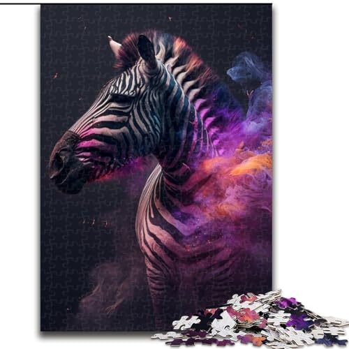 1000-teiliges Puzzle für Erwachsene, Zebranebel, anspruchsvolle Puzzles, pädagogisches und unterhaltsames Indoor-Spiel für die Heimdekoration (Größe 26x38cm) von WGLINGX