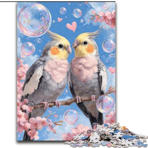1000-teiliges Puzzle für Erwachsene, Zwei-Papageien-Puzzle, 1000-teiliges Puzzle, Familienaktivitätsspiel für Teenager, anspruchsvolles Denkspiel (Größe 26x38cm) von WGLINGX