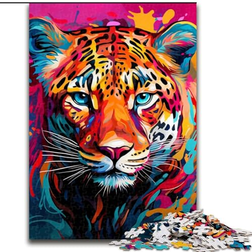 1000-teiliges Puzzle für Erwachsene, afrikanischer Leopard, Puzzle für Erwachsene, für Jugendliche ab 14 Jahren, Heimdekoration (Größe 26x38cm) von WGLINGX