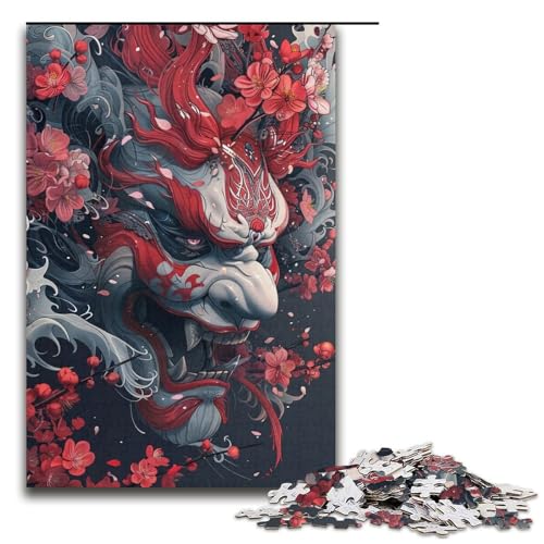 1000-teiliges Puzzle für Erwachsene, antike japanische Masken, Puzzle für Lernspiele, herausforderndes Spielzeug, tolle Geschenke für Weihnachten, 38 x 26 cm 1000-teiliges Puzzle für Erwachsene, antike japanische Masken, Puzzle für Lernspiele, herausforderndes Spielzeug, tolle Geschenke für Weihnachten, 38 x 26 cm von WGLINGX