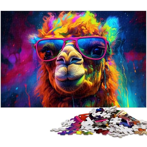 1000-teiliges Puzzle für Erwachsene, buntes Alpaka-Quizspiel, geeignet als Schreibtischdekoration, Größe 50 x 75 cm 1000-teiliges Puzzle für Erwachsene, buntes Alpaka-Quizspiel, geeignet als Schreibtischdekoration, Größe 50 x 75 cm von WGLINGX