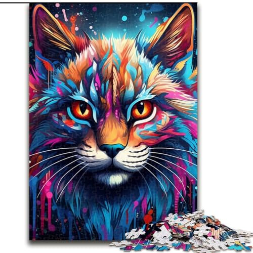 1000-teiliges Puzzle für Erwachsene, buntes Luchs-Puzzle, 1000 Teile für Erwachsene, Familienspaß zum Basteln, perfekt für Geburtstage, Feiertage (Größe 26x38cm) von WGLINGX