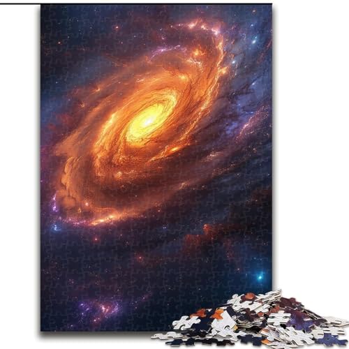 1000-teiliges Puzzle für Erwachsene, buntes schwarzes Loch, Holzpuzzle, anspruchsvolles Denkspiel für Teenager, Spaß für den Spieleabend mit der Familie (Größe 26x38cm) von WGLINGX