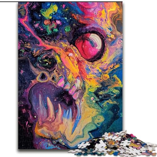 1000-teiliges Puzzle für Erwachsene, farbenfrohe Ölgemälde, Puzzle 1000 Teile für Erwachsene, Familienspaß zum Basteln, perfekt für Geburtstage, Feiertage (Größe 26x38cm) von WGLINGX