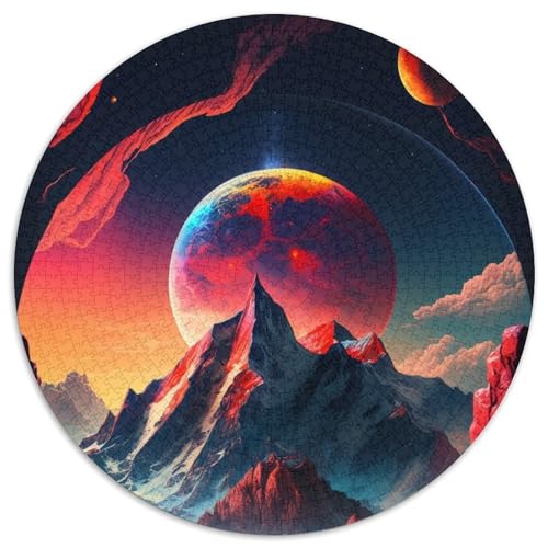 1000-teiliges Puzzle für Erwachsene, farbenfrohe Planeten- und Bergpuzzles, anspruchsvolles Denkspiel für Teenager, unterhaltsames interaktives Spiel für die ganze Familie, 1000 Teile (67,5x67,5cm) von WGLINGX