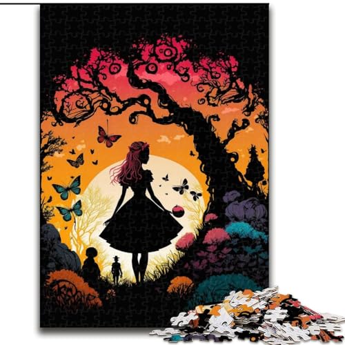 1000-teiliges Puzzle für Erwachsene, farbenfroher Lebensbaum, Holzpuzzle für Erwachsene, Heimdekoration und interaktives Familienspiel, (Größe 50x75cm) von WGLINGX