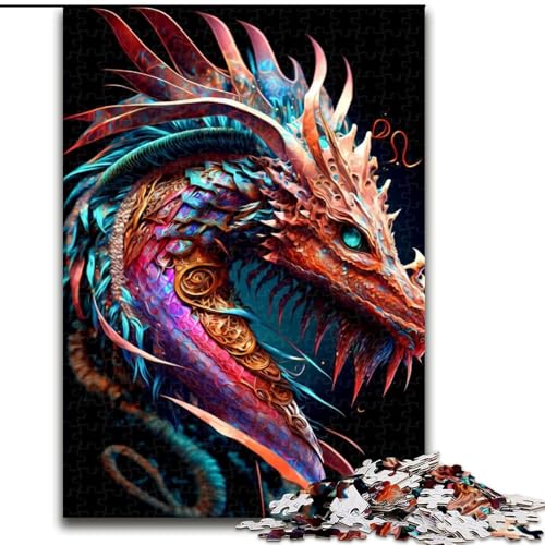 1000-teiliges Puzzle für Erwachsene, farbenfrohes Drachen-Holzpuzzle, Spaß für die ganze Familie, Basteln, perfekt für Geburtstage, Feiertage, Größe 50x75cm 1000-teiliges Puzzle für Erwachsene, farbenfrohes Drachen-Holzpuzzle, Spaß für die ganze Familie, Basteln, perfekt für Geburtstage, Feiertage, Größe 50x75cm von WGLINGX