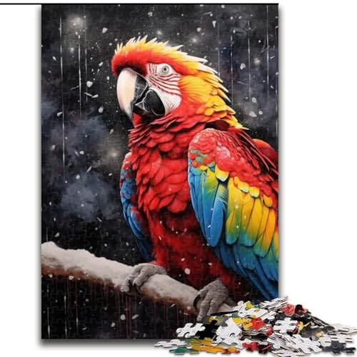 1000-teiliges Puzzle für Erwachsene, farbenfrohes Papageien-Puzzle, 1000 Teile für Erwachsene, Lernspielzeug (Größe 26x38cm) von WGLINGX