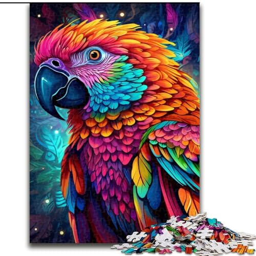 1000-teiliges Puzzle für Erwachsene, farbenfrohes Papageien-Puzzle für Erwachsene für Jugendliche ab 14 Jahren, Heimdekoration (Größe 50x75cm) von WGLINGX