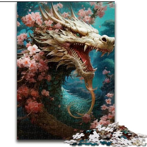 1000-teiliges Puzzle für Erwachsene, japanische Drachenkirsche, Puzzle für Erwachsene, 1000 Teile, Lernspielzeug, Größe 50x75cm von WGLINGX