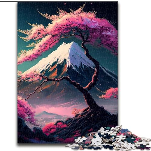 1000-teiliges Puzzle für Erwachsene, japanische Kirschblüten, Puzzle für Erwachsene, 1000 Teile, Lernspielzeug, Größe 50x75cm von WGLINGX