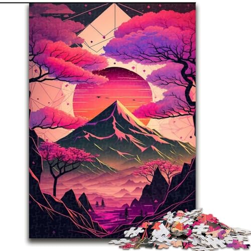 1000-teiliges Puzzle für Erwachsene, japanische geometrische Neonkunst, Holzpuzzle, Weihnachten oder Geburtstage, Größe 50x75cm 1000-teiliges Puzzle für Erwachsene, japanische geometrische Neonkunst, Holzpuzzle, Weihnachten oder Geburtstage, Größe 50x75cm von WGLINGX