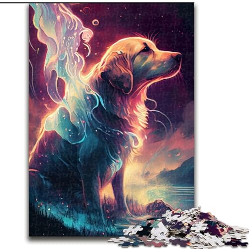 1000-teiliges Puzzle für Erwachsene, magischer Hund, 1000-teiliges Puzzle für Erwachsene, ideales Urlaubs- oder Geburtstagsgeschenk, Partyspiel-Spielzeug, Größe 26x38cm von WGLINGX