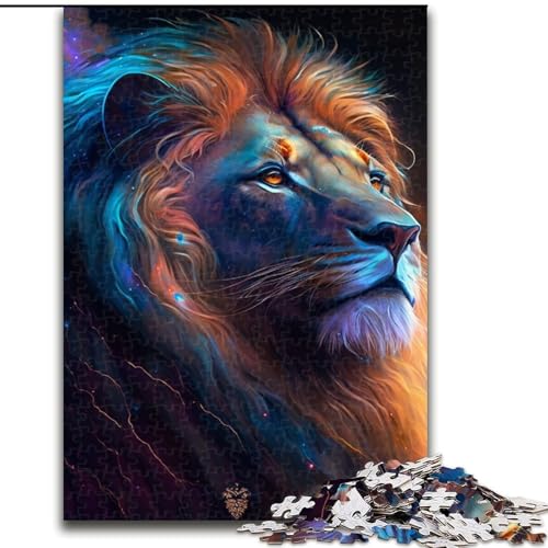 1000-teiliges Puzzle für Erwachsene, magischer Löwe, 1000 Teile, Puzzle-Geschenk, anspruchsvolles Denkspiel für Teenager, perfekt als Heimdekoration oder Geschenk (Größe 38x26cm) von WGLINGX