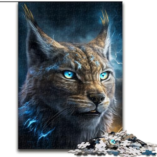 1000-teiliges Puzzle für Erwachsene, magischer Luchs, 1000 Teile, Puzzle-Geschenk, anspruchsvolles Denkspiel für Teenager, perfekt als Heimdekoration oder Geschenk (Größe 26x38cm) von WGLINGX