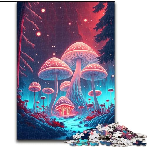 1000-teiliges Puzzle für Erwachsene, psychedelische Pilzkunst, Puzzles für Erwachsene, 1000 Teile, pädagogisches Spielzeug, Größe 26x38cm 1000-teiliges Puzzle für Erwachsene, psychedelische Pilzkunst, Puzzles für Erwachsene, 1000 Teile, pädagogisches Spielzeug, Größe 26x38cm von WGLINGX