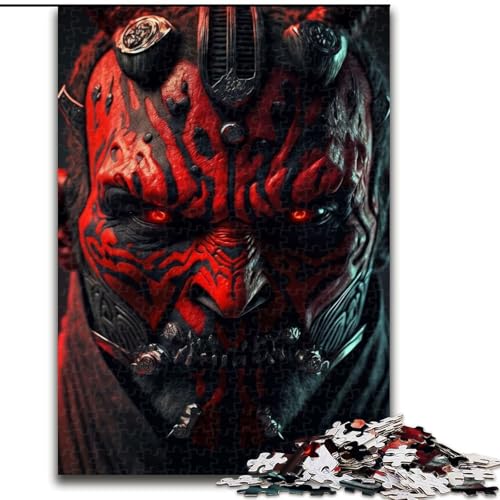 1000-teiliges Puzzle für Erwachsene, roter böser Krieger, Holzpuzzle für Erwachsene, Geschenk zu Weihnachten, Halloween, Muttertag, Neujahr, Ostern (Größe 26x38cm) von WGLINGX