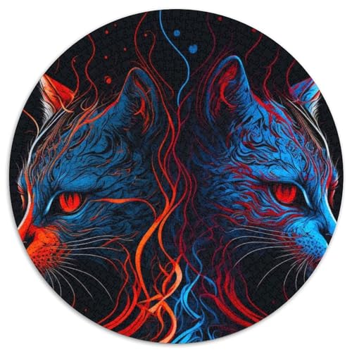 1000-teiliges Puzzle für Erwachsene, schöne Katzen, anspruchsvolles Denkspiel für Teenager, unterhaltsames interaktives Spiel für die ganze Familie, 1000 Teile (67,5x67,5cm) von WGLINGX
